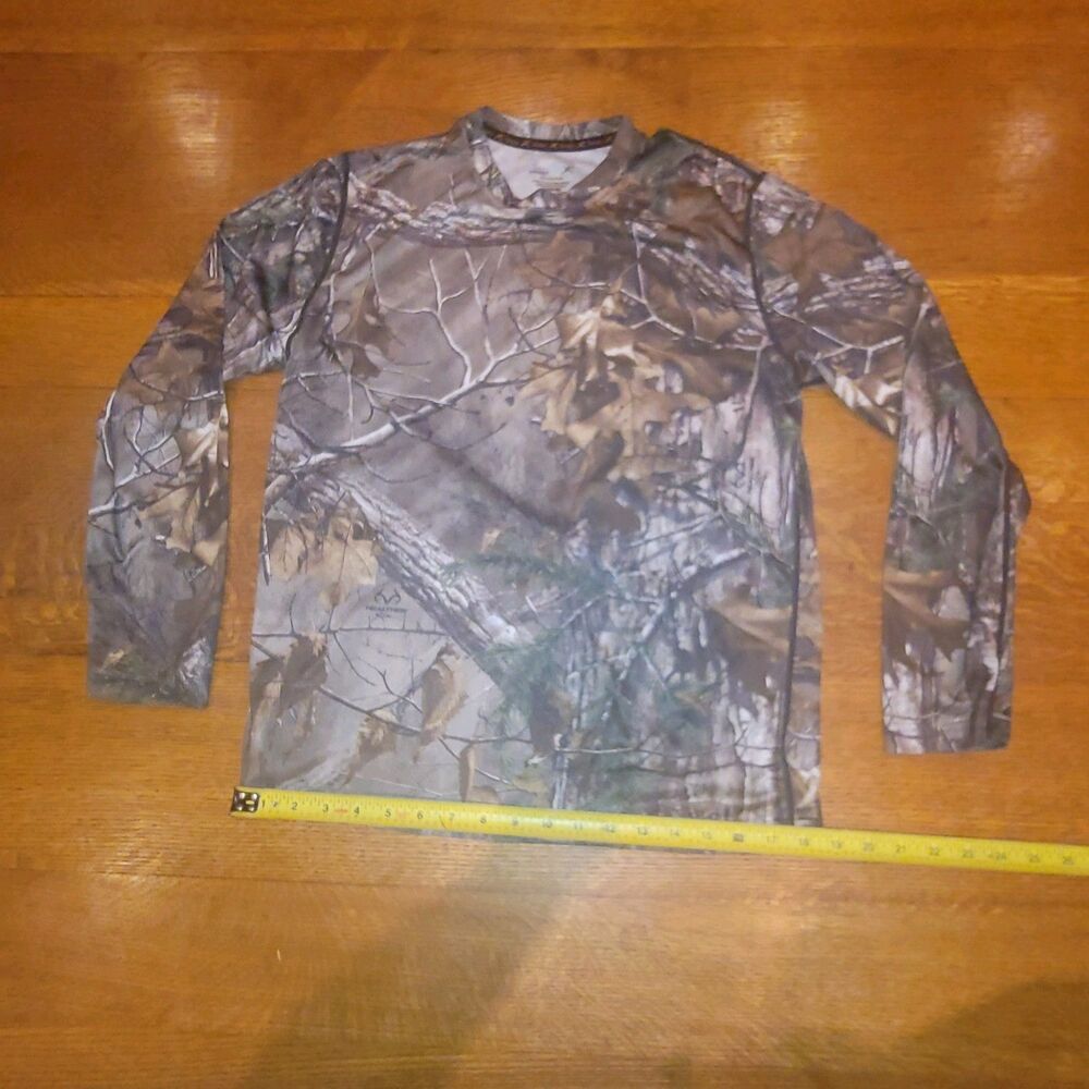 Terramar Realtree Camo Shirt Mens Large Hunting Camouflage Long Sleeves Stretchy